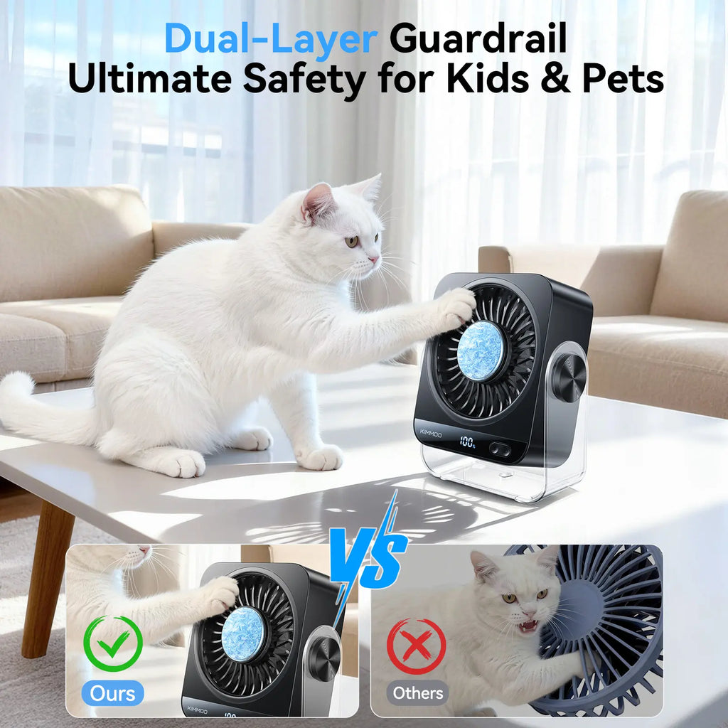 Quiet Desk Cooling Fan with Digital Display