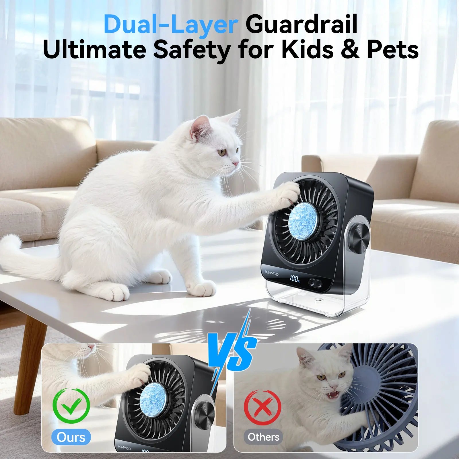 Quiet Desk Cooling Fan with Digital Display