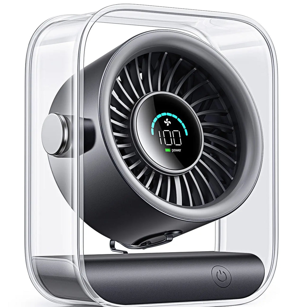 Rechargeable Turbo Desk Fan with Display