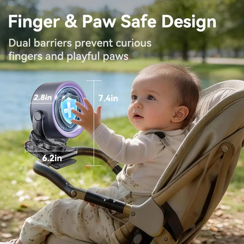 Portable Clip-On Turbo Fan 100 Speeds